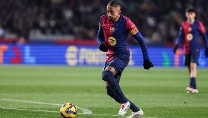 世体：拉菲尼亚和阿劳霍100%将出战赫罗纳，德容则有望出战